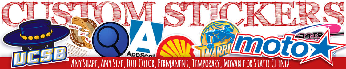 Custom printed stickers in Santa Barbara